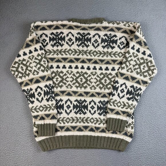 Vintage Banana Republic Safari & Travel Sweater Men Extra Large Fair Isle Nordic - Picture 2 of 7